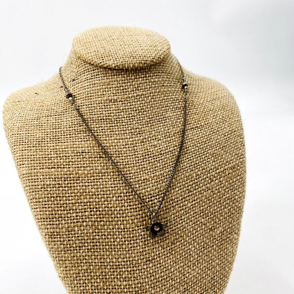 Silver-Tone Floral Pendant Necklace - Picture 1 of 3